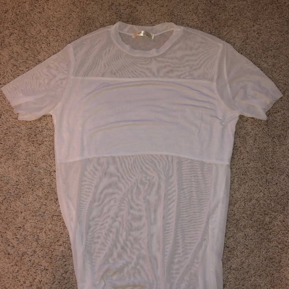 Sheer white tee